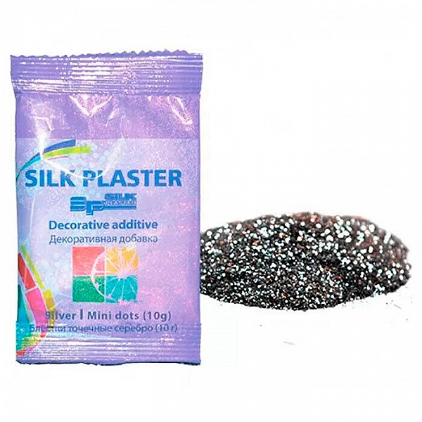 Блестки точка Silk Plaster Мини 10 г серебро
