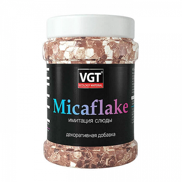 Добавка декоративная VGT Micaflake 2000 мкм 0.04 кг золотистая