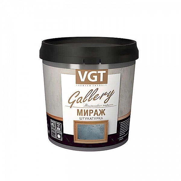 Штукатурка декоративная VGT Мираж серебристо-белая 1 кг