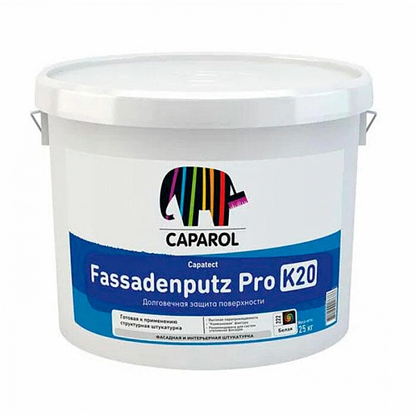Штукатурка декоративная Capatect Fassadenputz Pro K20 Base 1 25 кг белая