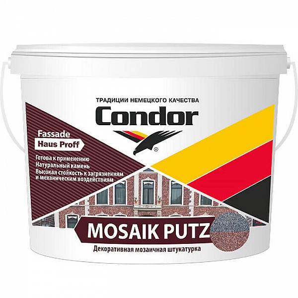 Штукатурка декоративная Condor Mosaik Putz крупнозернистая М101 25 кг