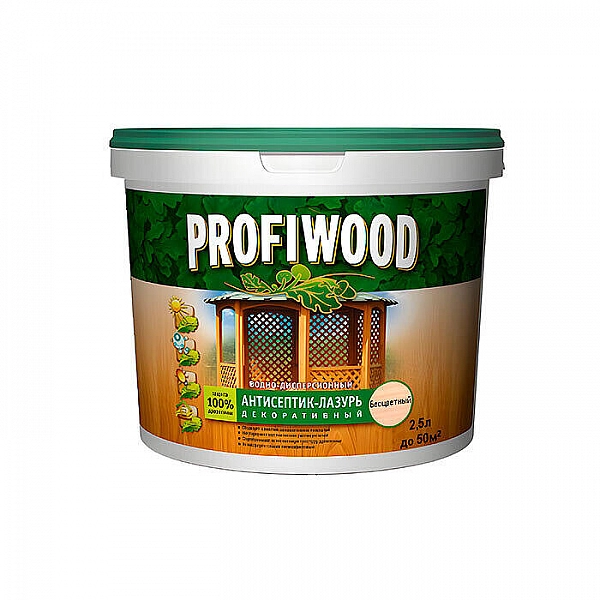 Антисептик-лазурь Profiwood 2.5 л бесцветный