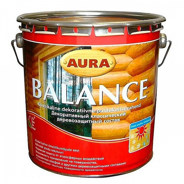 Состав деревозащитный Aura Balance 2.7 л орех