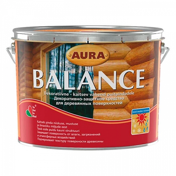 Состав деревозащитный Aura Balance 9 л бесцветный