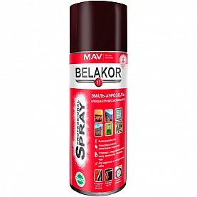 Эмаль-аэрозоль MAV Belakor 17 алкидная RAL 8017 шоколадно-коричневая глянцевая 520 мл
