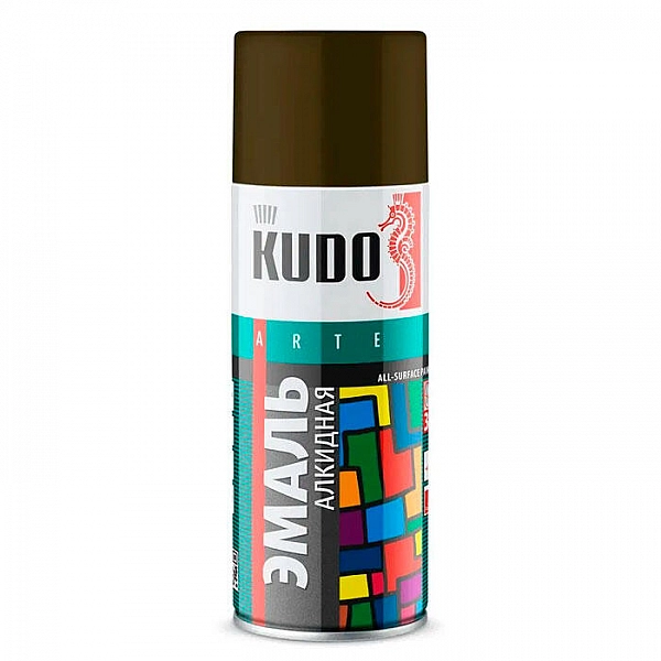 Эмаль универсальная Kudo KU-1005 RAL6014 хаки 520 мл