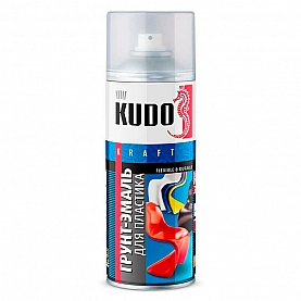 Грунт-эмаль для пластика Kudo KU-6003 RAL 9003 520 мл белая