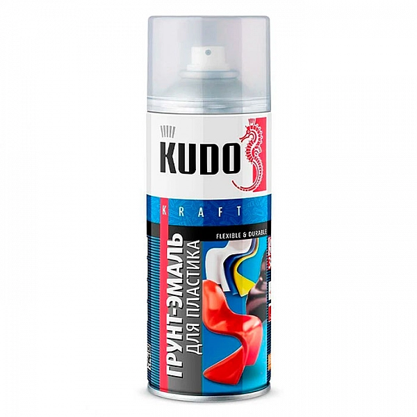 Грунт-эмаль для пластика Kudo KU-6001 RAL 7031 520 мл серая