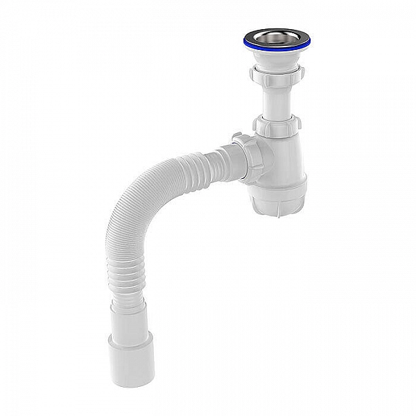 Сифон Aquant S0115-35-MR 1 1/2*40 с гибкой трубкой 40*40/50
