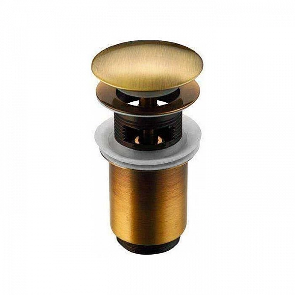 Донный клапан Ganzer F-02D с переливом большая крышка бронза