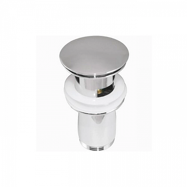 Донный клапан Ganzer F-02 с переливом большая крышка хром