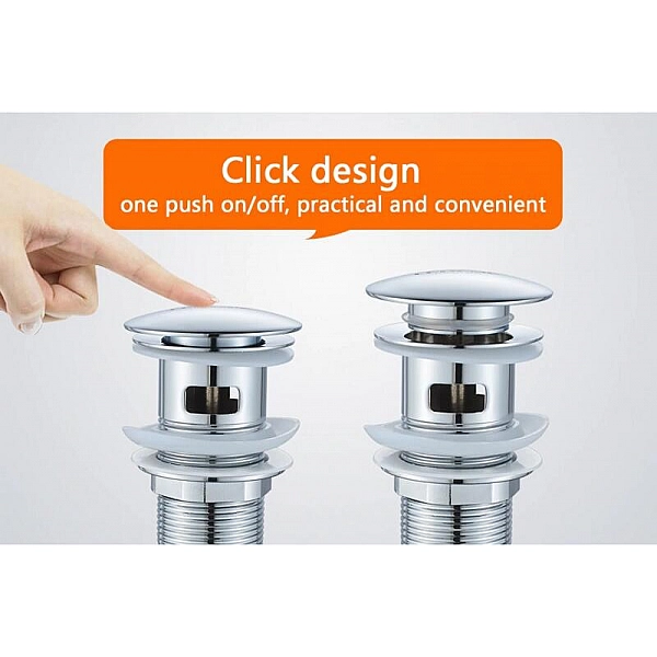 Донный клапан Ledeme L65-2 с переливом кнопка