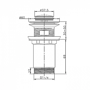 Донный клапан Lauter 21190CH хром. Изображение - 1