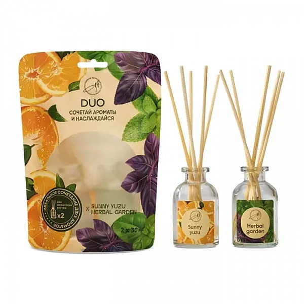 Диффузор Aroma Harmony Duo Sunny Yuzu + Herbal Garden 30 мл + 30 мл