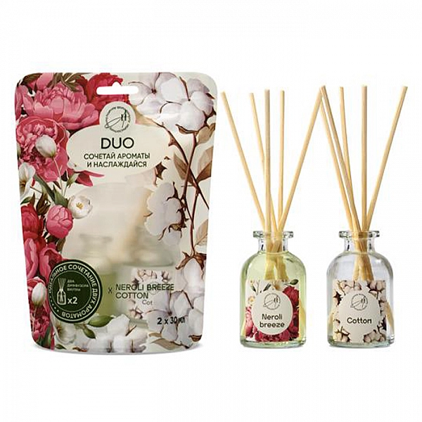 Диффузор Aroma Harmony Duo Neroli Breeze + Cotton 30 мл + 30 мл