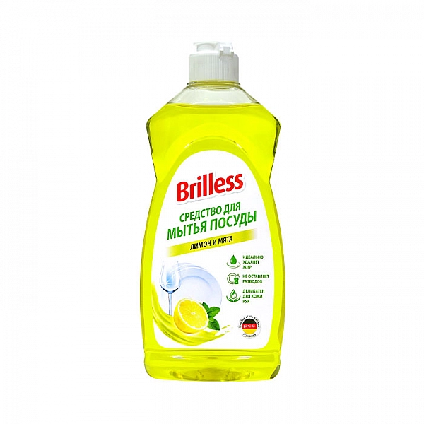 Средство для мытья посуды Brilless Лимон и мята 0.5 л