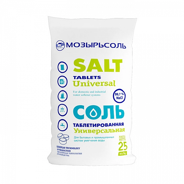 Соль таблетированная Мозырьсоль Универсальная 25 кг