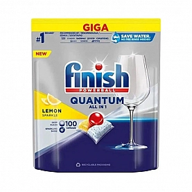 Моющее средство Finish A100 Quantum Powerball Lemon для мытья посуды в посудомоечной машине в таблетках 100 таблеток