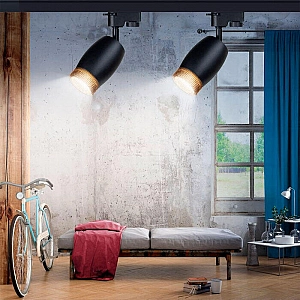 Светильник ЭРА TR51 - GU10 BK трековый матовый черный Б0054164. Изображение - 2