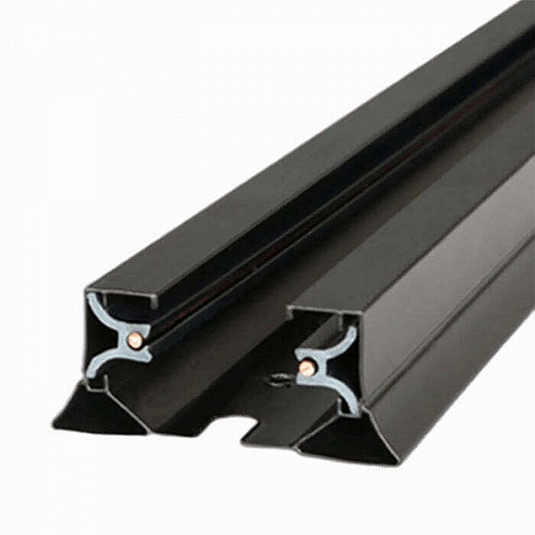Шинопровод Truenergy Track 25007 однофазный алюминиевый трапециевидный 2 м черный