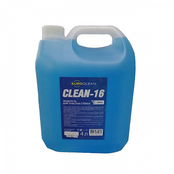 Жидкость для очистки стекол Euroclean Clean-16 изопропиловая 4 л
