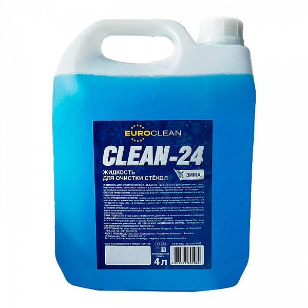 Жидкость для очистки стекол Euroclean Clean-24 изопропиловая 4 л