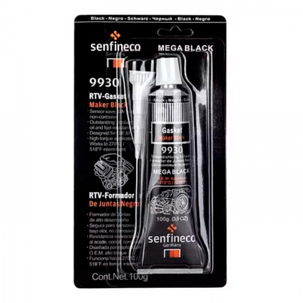 Герметик силиконовый Senfineco RTV Silicone Gasket Maker Black 9930 черный 100 г