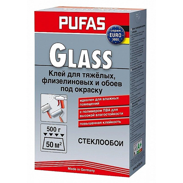 Клей обойный Pufas Glass Euro 3000 500 г