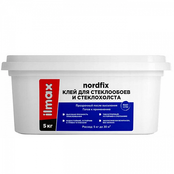 Клей для стеклообоев ilmax ready nordfix 5 кг