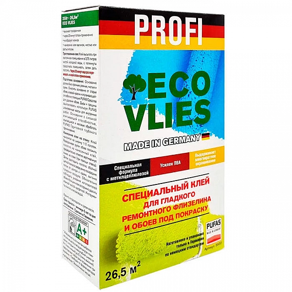 Клей обойный Pufas Ecovlies Profi для флизелина и обоев под окраску 250 г