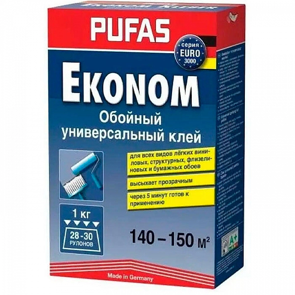 Клей обойный Pufas Econom Euro 3000 Универсальный 1000 г
