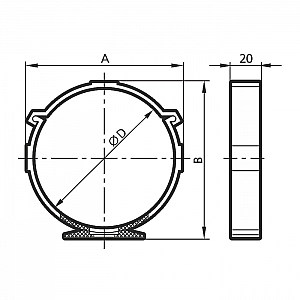 Держатели круглых каналов ERA 10ДКП D100 мм. Изображение - 2