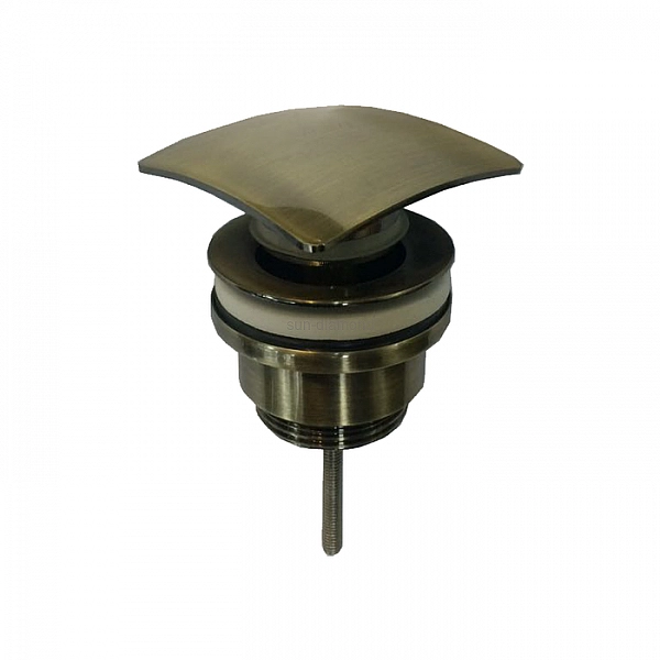 Донный клапан Ganzer F-10D с переливом квадратная крышка болт бронза