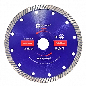 Диск алмазный Cutop Profi 65-15026 150*2.6*10*22.23 отрезной сверхтонкий супер-турбо