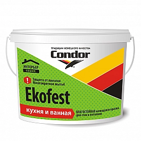Краска Condor Ekofest Кухня и ванная 5 л белая