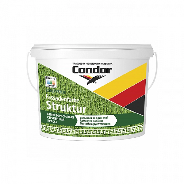 Краска Condor Fassadenfarbe-Struktur 0.2-0.5 мм 15 кг