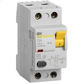 Устройство защитного отключения IEK ВД1-63 2Р 25А 30мА