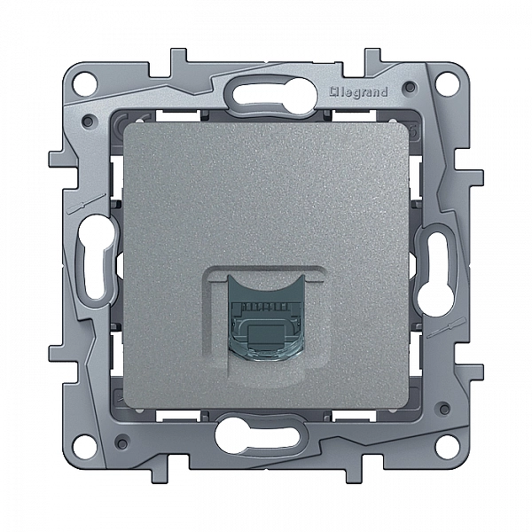 Розетка компьютерная Legrand Etika 672441 1*RJ45 CAT5E UTP алюминий